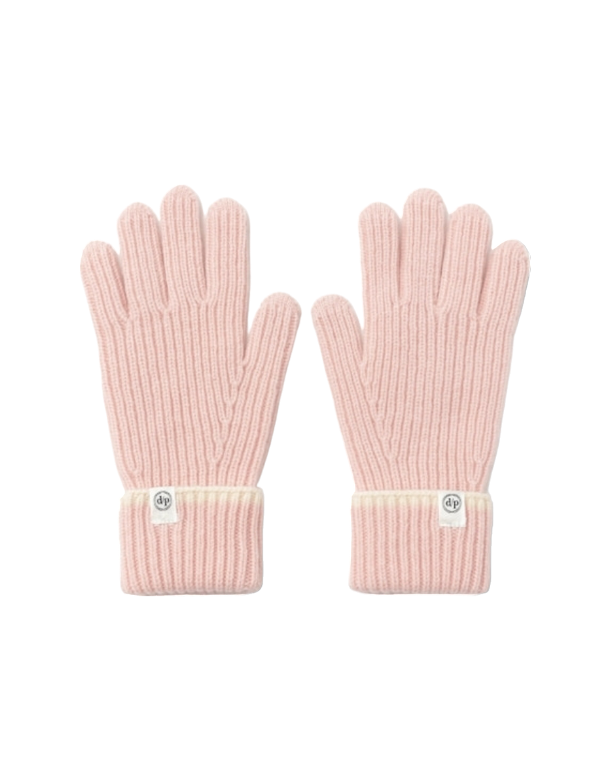 Line Knit Gloves In Pink