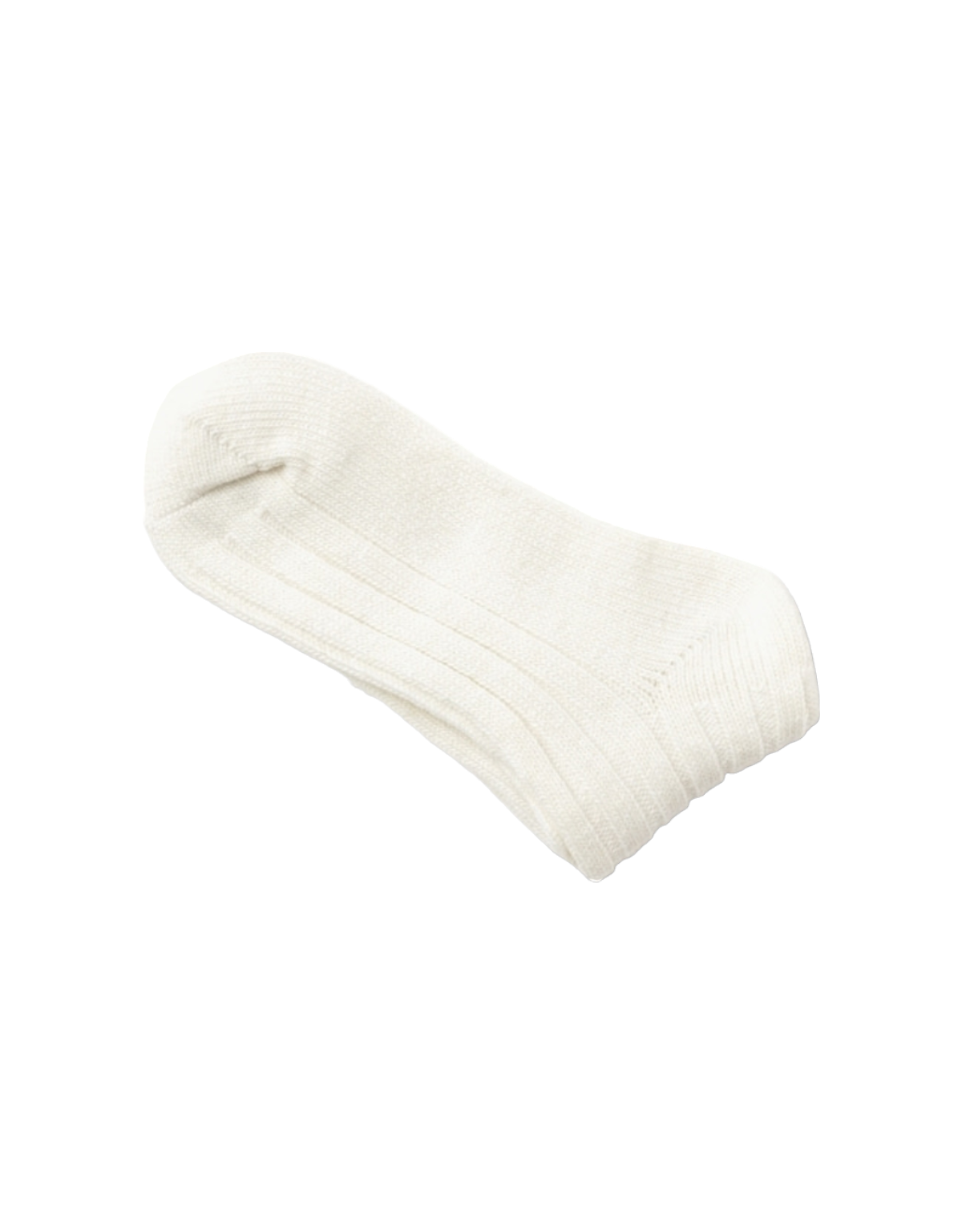 Cashmere Blended Ribbed Socks In Ivory