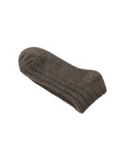 Cashmere Blended Ribbed Socks In Brown