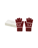 Holiday Knit Gloves In Red