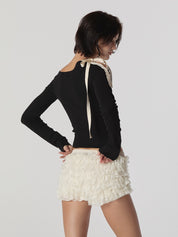 Polly Lace Bloomer Shorts In Ivory