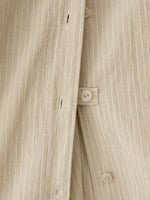 Pin St Shirt In Beige Stripe