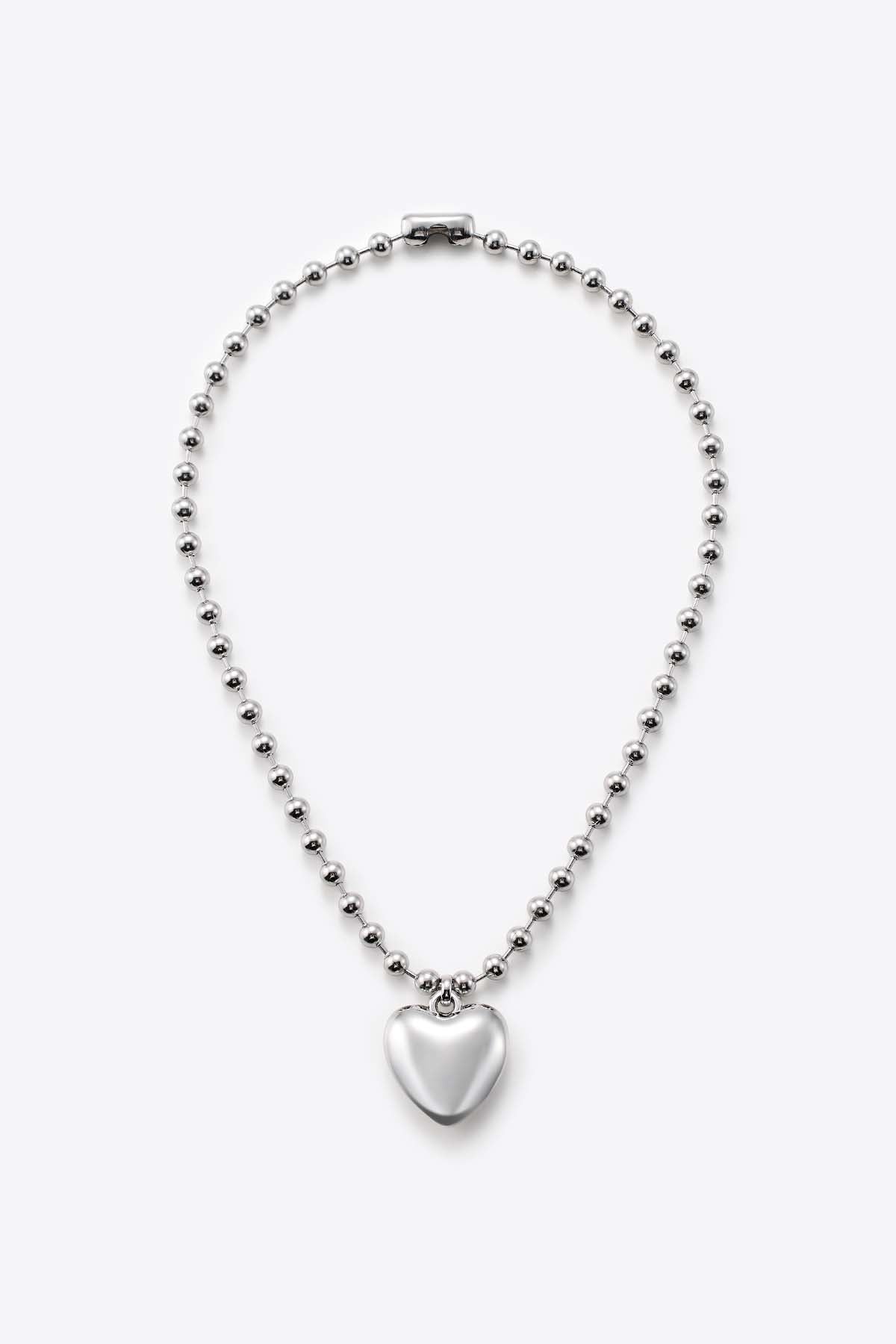 Heart Ball Chain Necklace