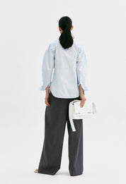 Summer Wool Trousers In Gray