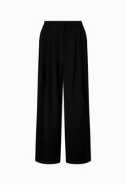 High-waist Pleated Trousers In Black