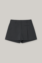 Tuck Pocket Shorts In Charcoal