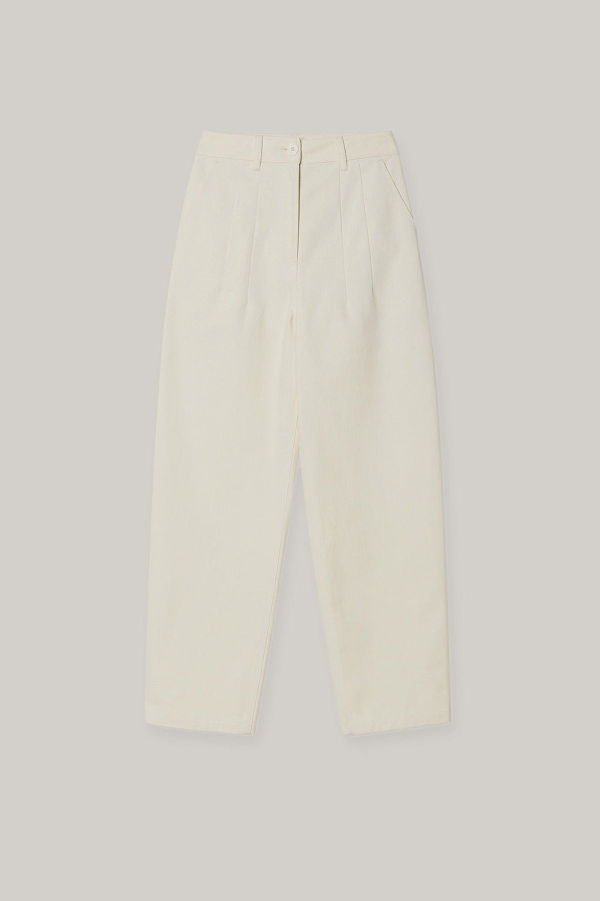Curved Pants In Ivory