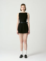 Girlfriend Sleeveless Mini Dress In Black