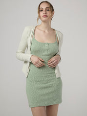 Province Eyelet Cami Dress In Matcha Bloom