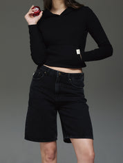 The Peggy Shorts In Black