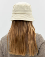 淺米色棉質斜紋漁夫帽