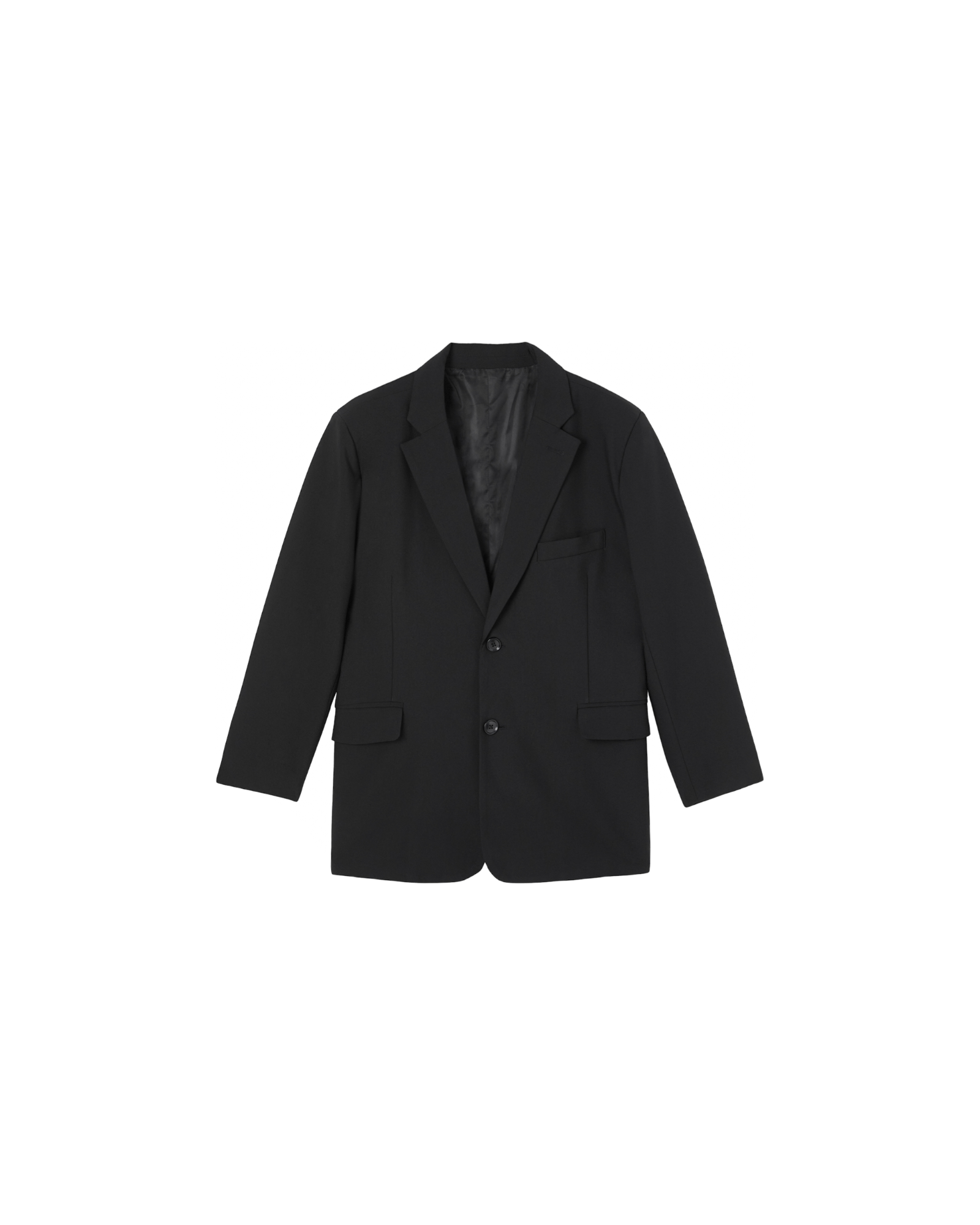 Gender Free Oversized-fit Blazer In Black