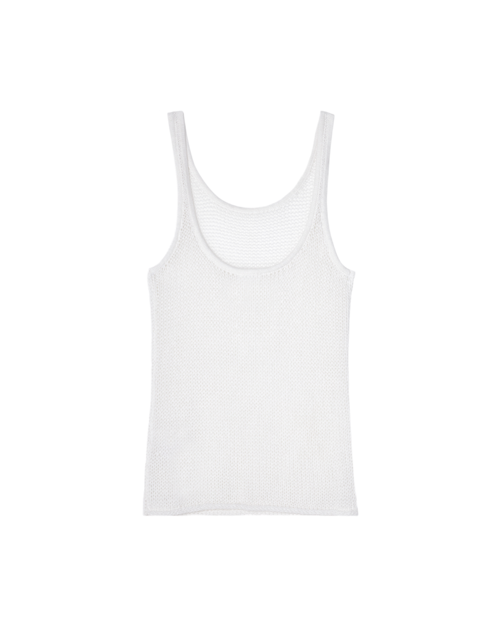 U-neck Chunky Knit Vest In White