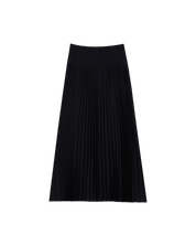 High-Waisted Pleated Skirt In Black