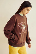 Tav Signature Overfit Sweatshirts In Brown