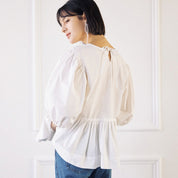 Reversible Volume Puffy Blouse In White