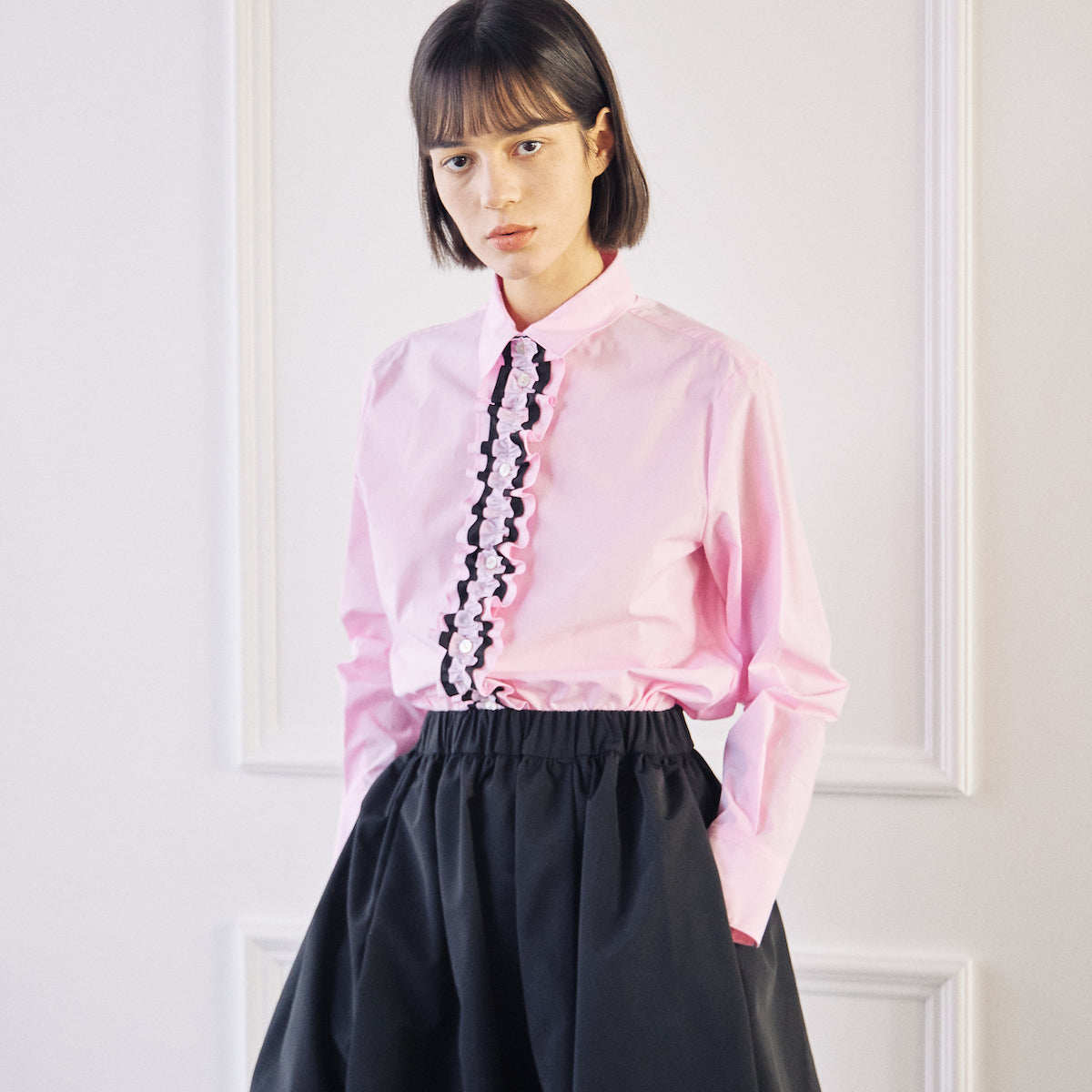 Frill Point Blouse In Pink