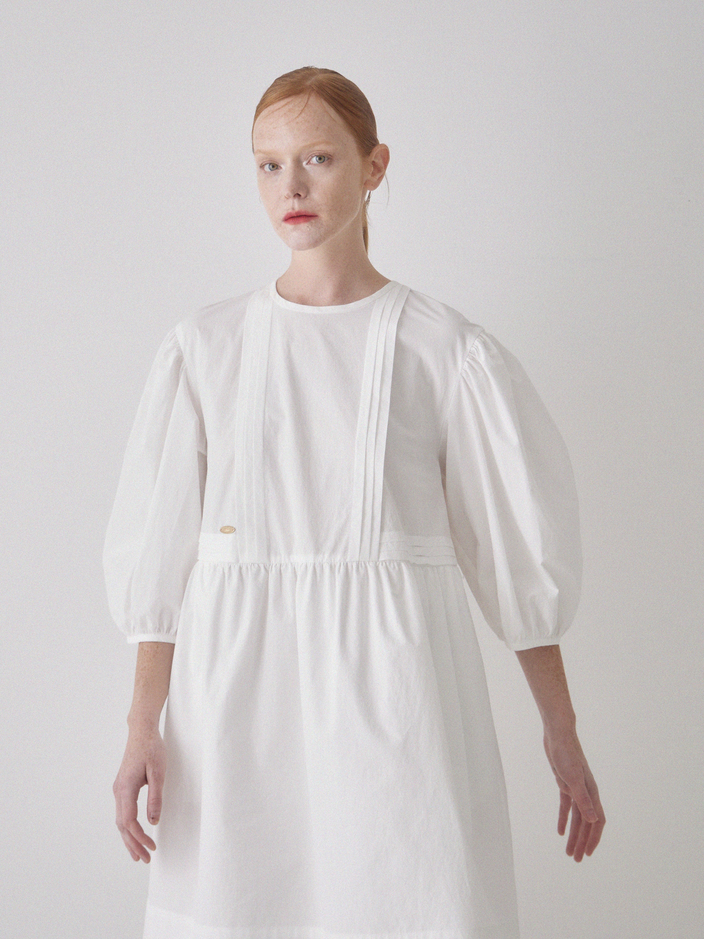 Organic Cotton Dress In White
