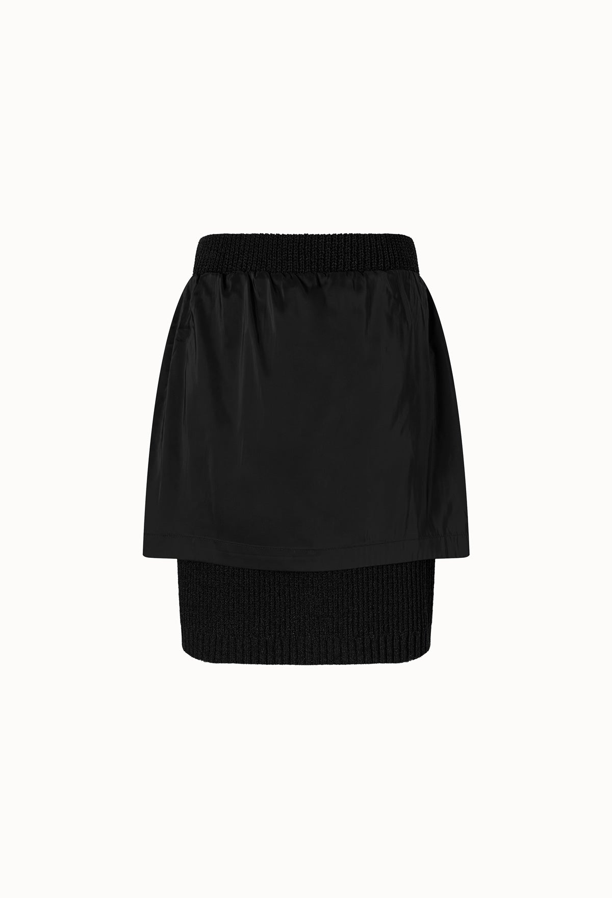 黑色混色針織半身裙