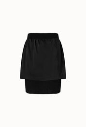 Melange Knitted Skirt In Black