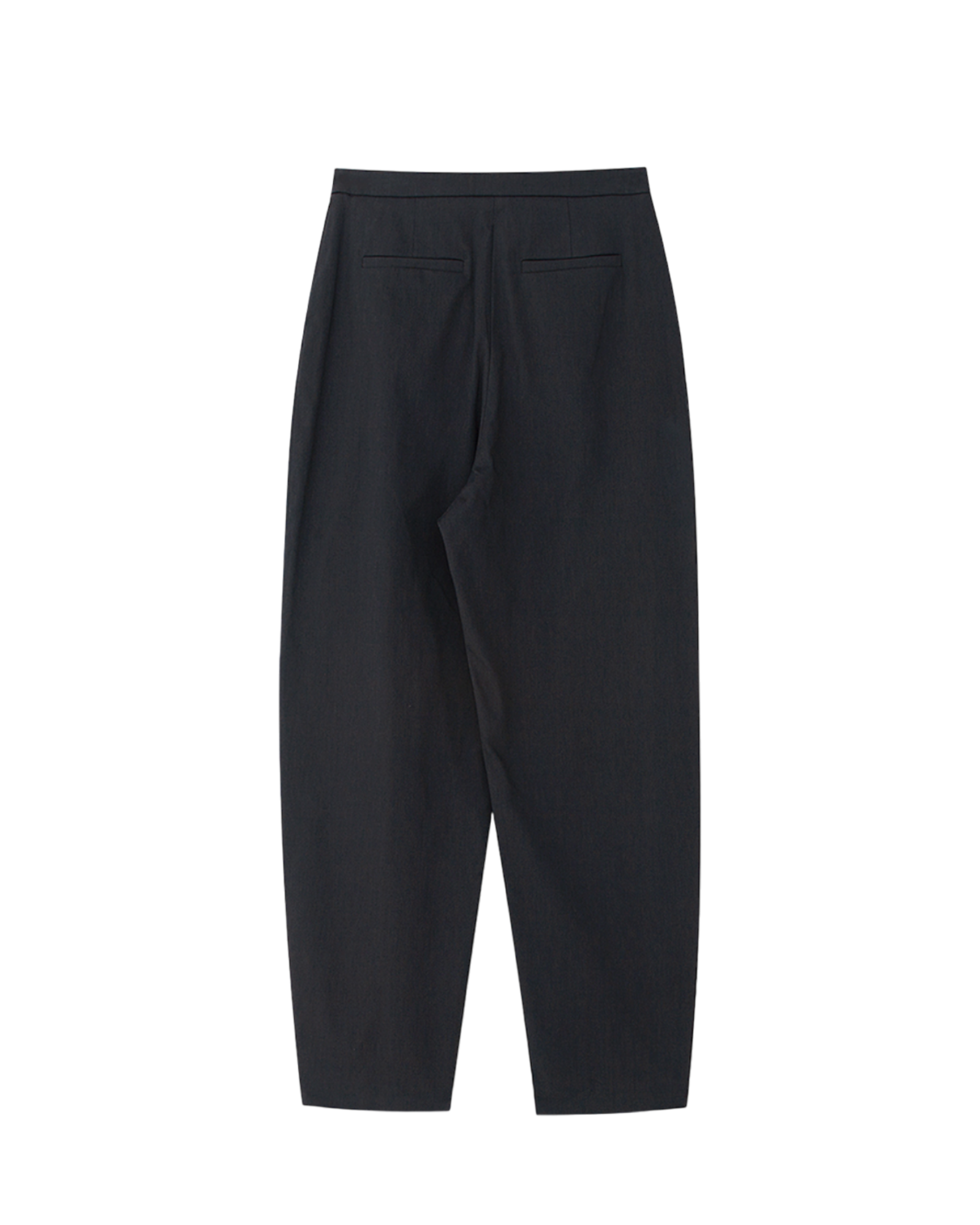 Cotton-linen Blended Tapered Pants In Anthracite
