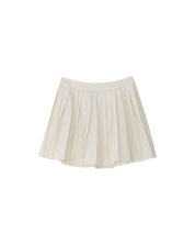 Milton Pleated Mini Skirt In Ivory