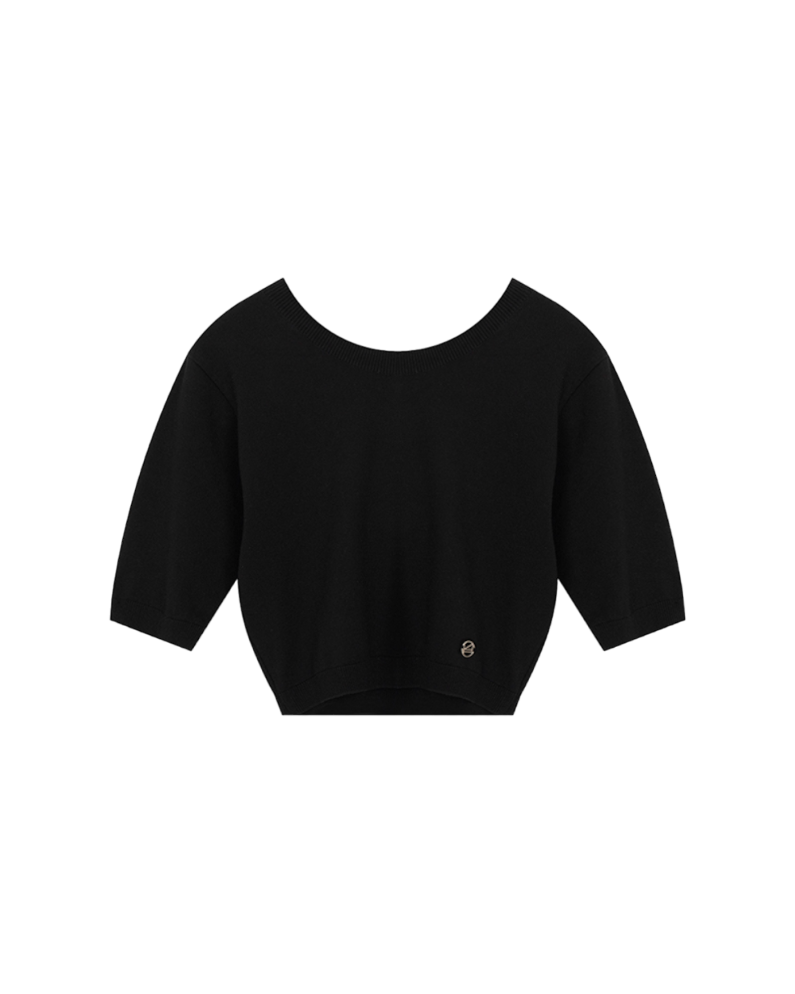 Carat 黑色短版針織衫