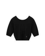 Carat 黑色短版針織衫
