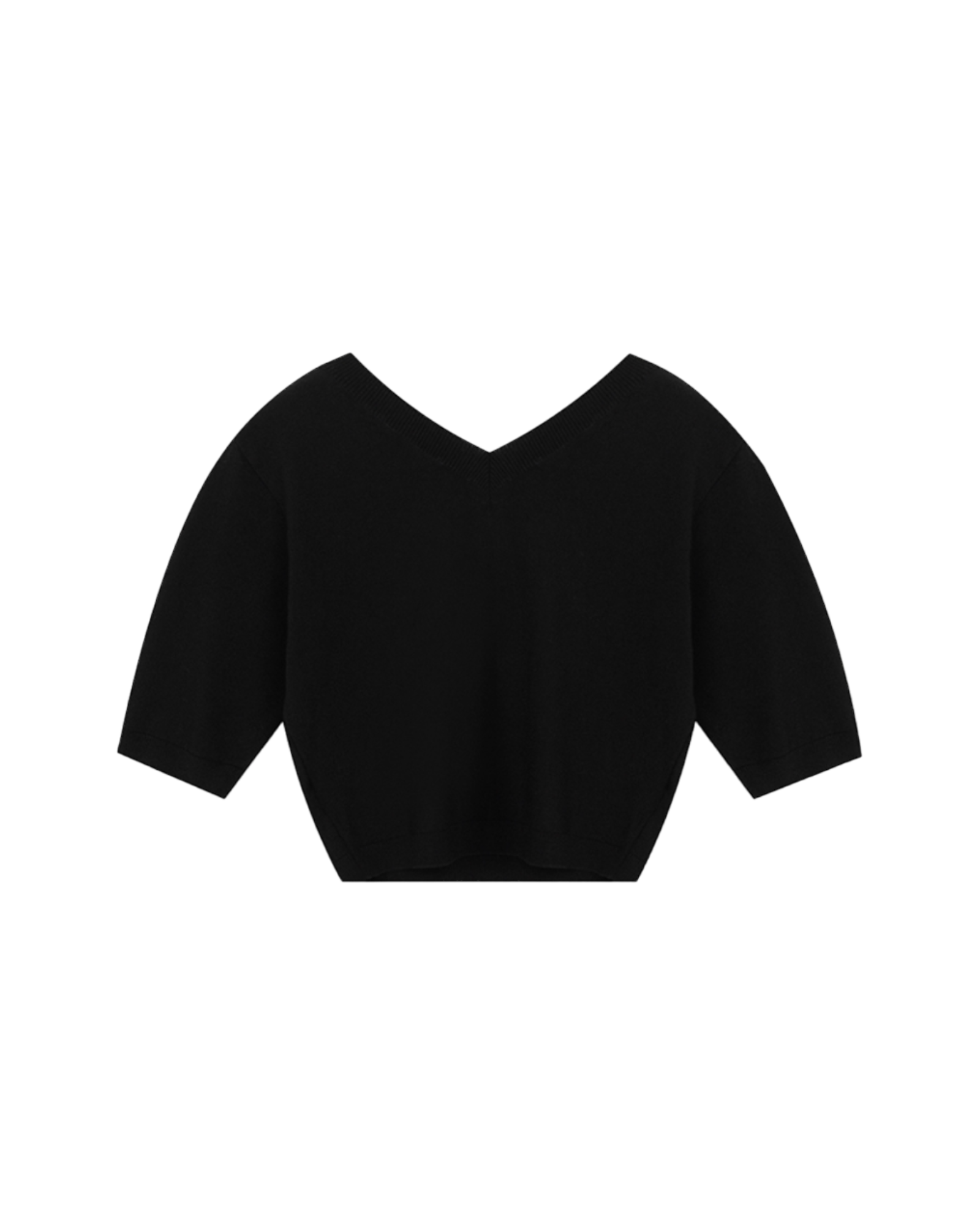 Carat Cropped Knit In Black