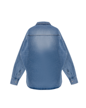 Hackney Oversized Denim Jacket In Light Blue