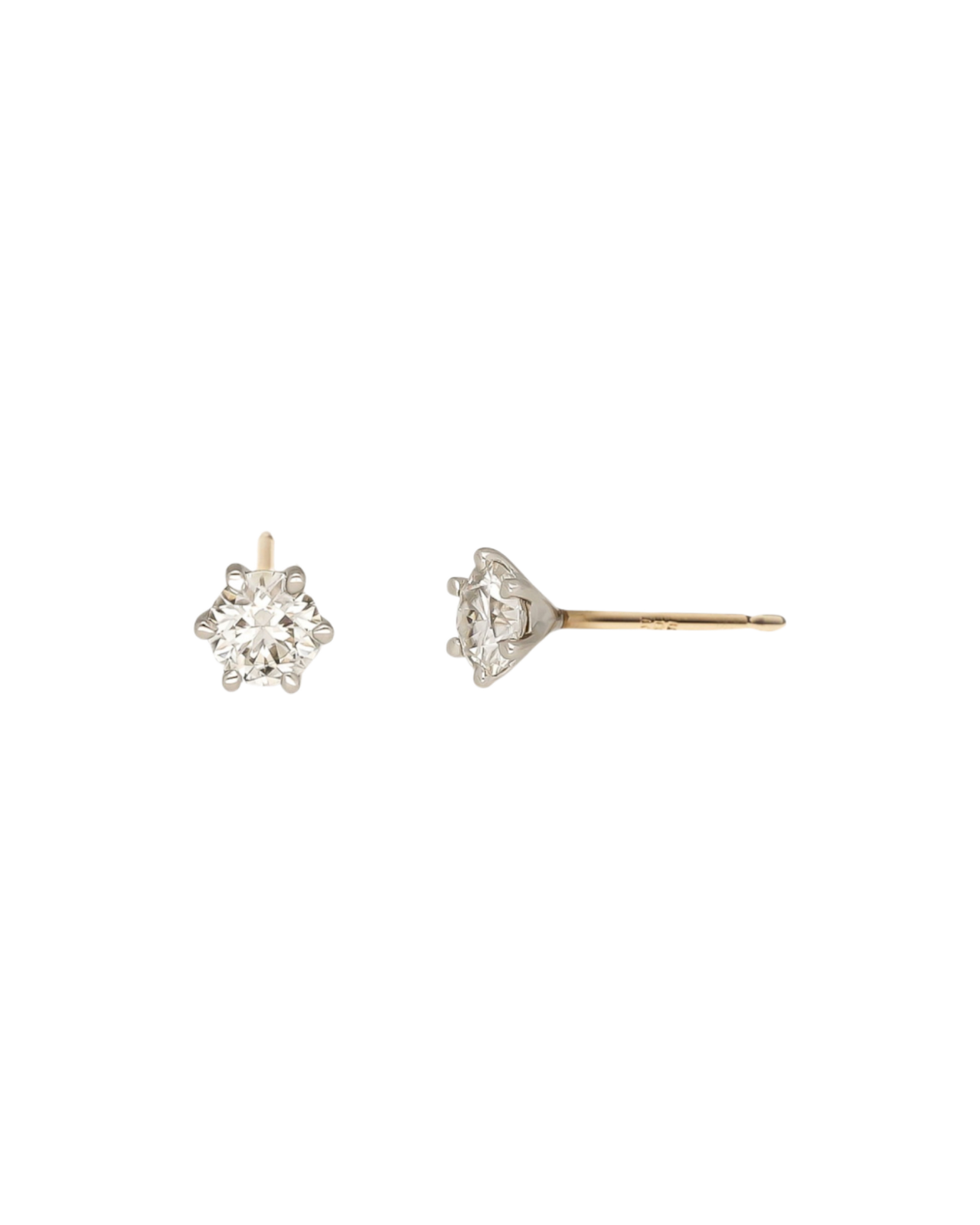 Moissanite Claw 6 Prong Stud Earings