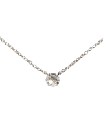 Moissanite Claw 4 Prong Necklace