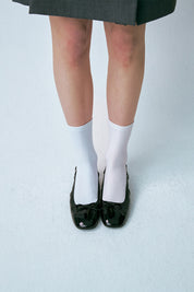 黑色芭蕾舞鞋露跟鞋