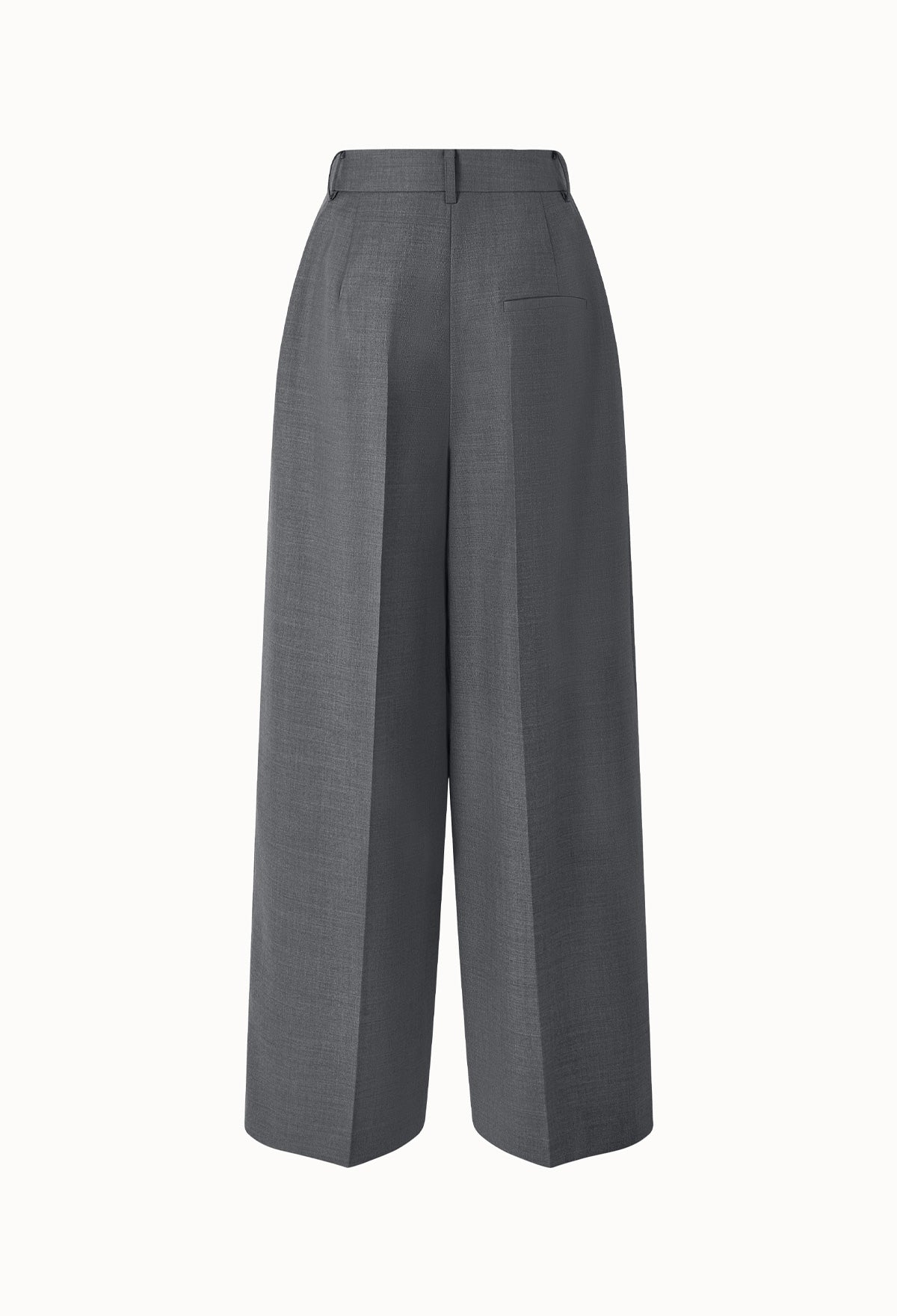 Summer Wool Trousers In Gray