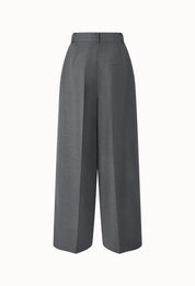 Summer Wool Trousers In Gray