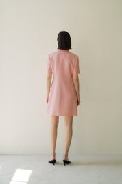 Summer Tweed Tailored One Piece In Pink