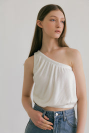 Summer Terry One Shoulder In Ivory