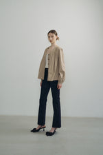 Trench Tie Blouse In Beige