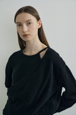 Cachemire Layered Knit In Black