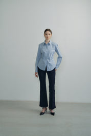 Hourglass Span Shirt In Sky Blue