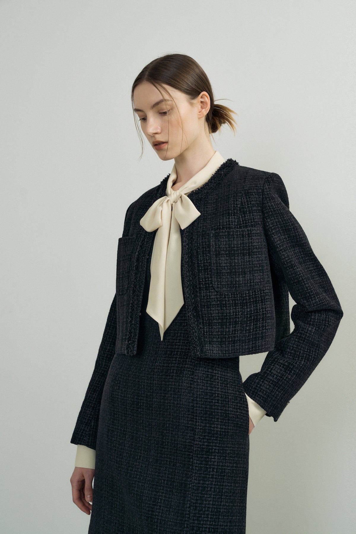 Velvet Tweed Jacket In Navy