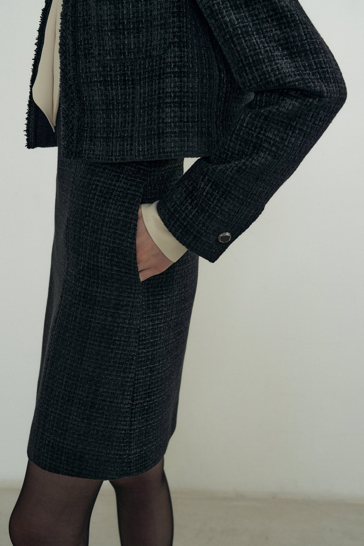 Velvet Tweed Jacket In Navy