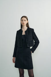 Velvet Tweed Jacket In Navy