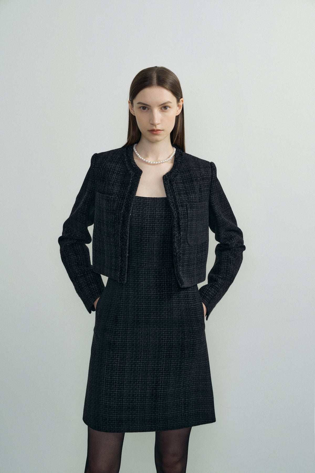 Velvet Tweed Jacket In Navy