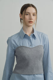 Hourglass Span Shirt In Sky Blue