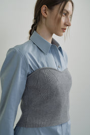 Hourglass Span Shirt In Sky Blue