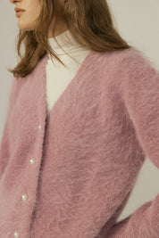 粉紅安哥拉羊毛衫