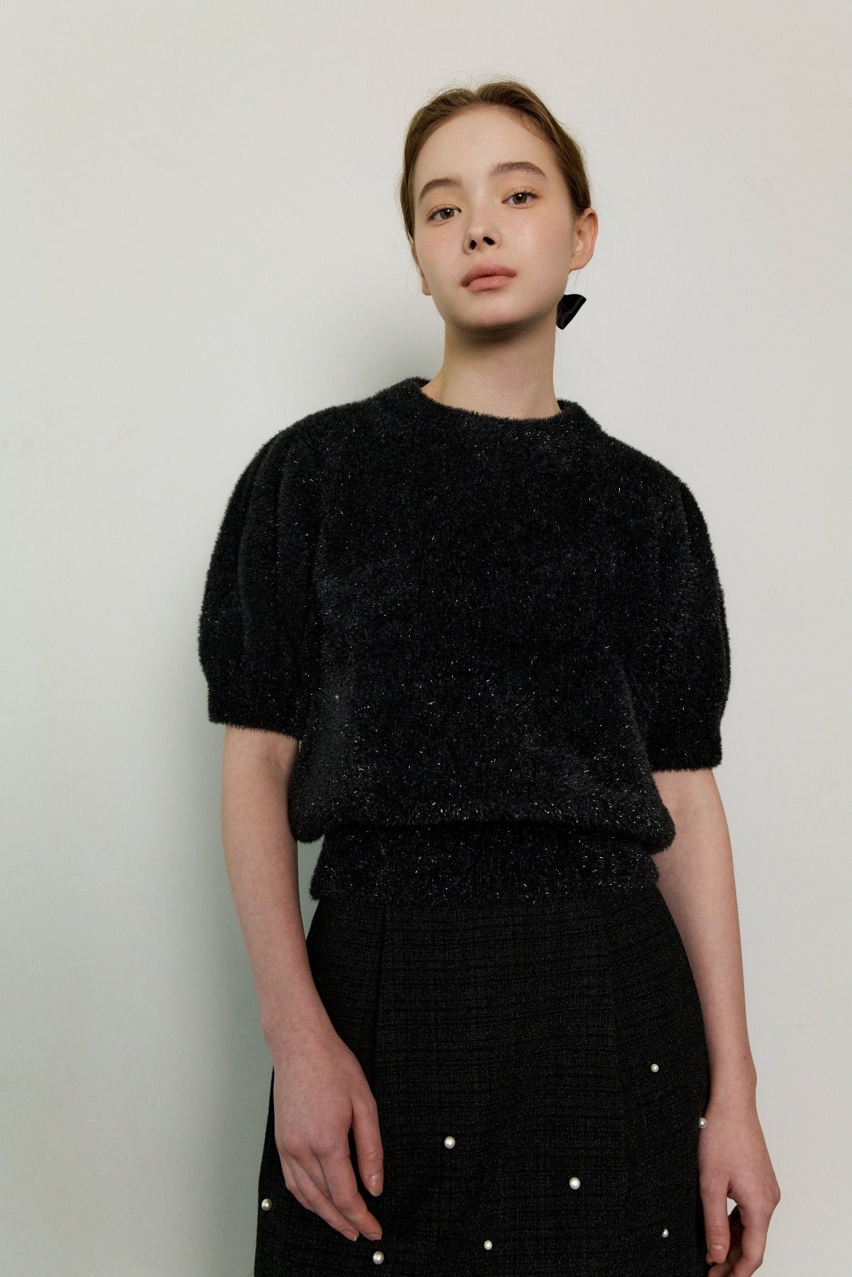 Pearl Volume Knit In Black