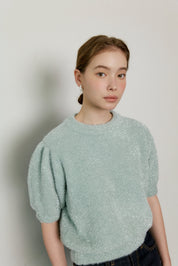 Pearl Volume Knit In Mint