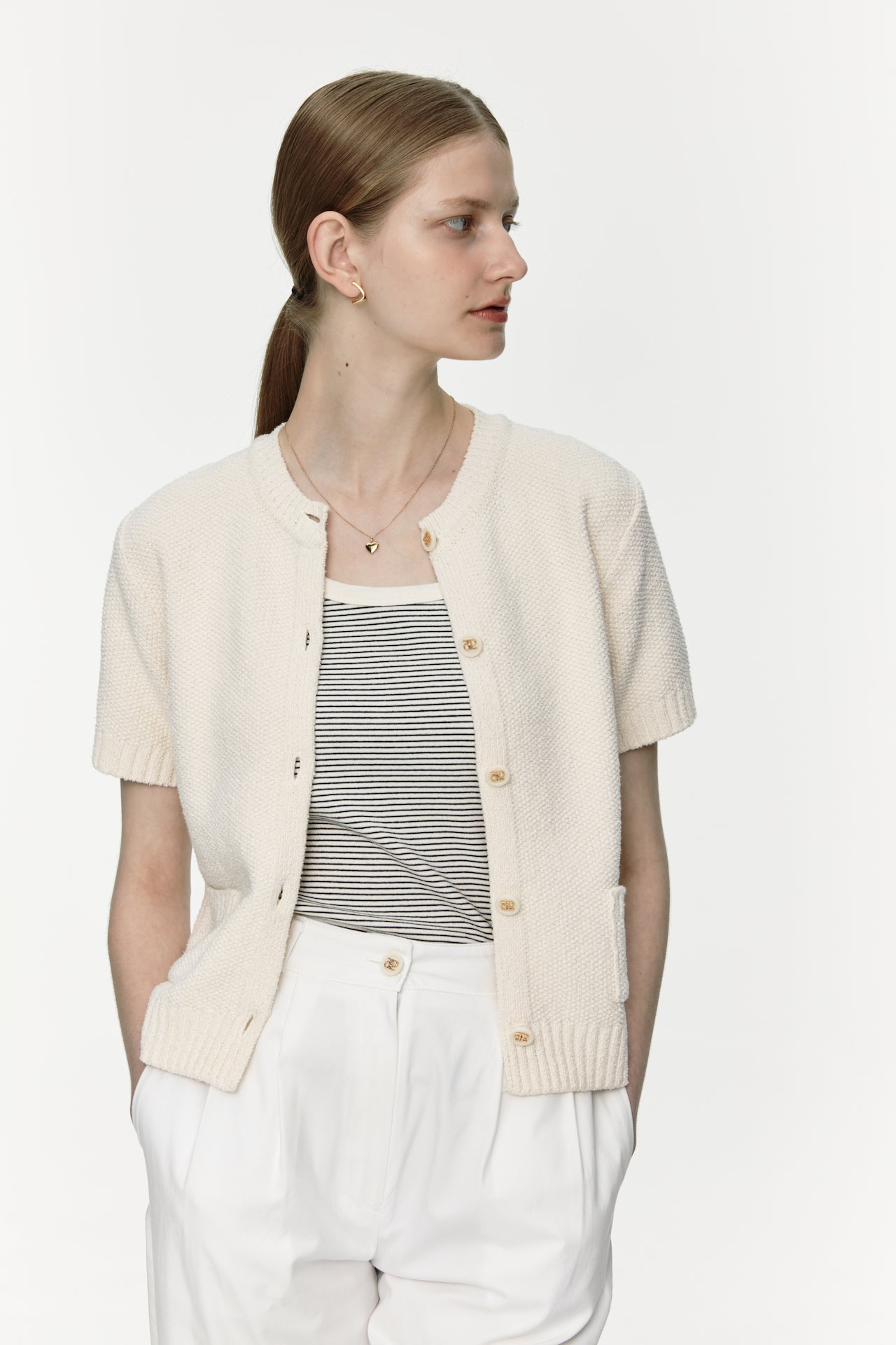 Ivory 2025 knit cardigan